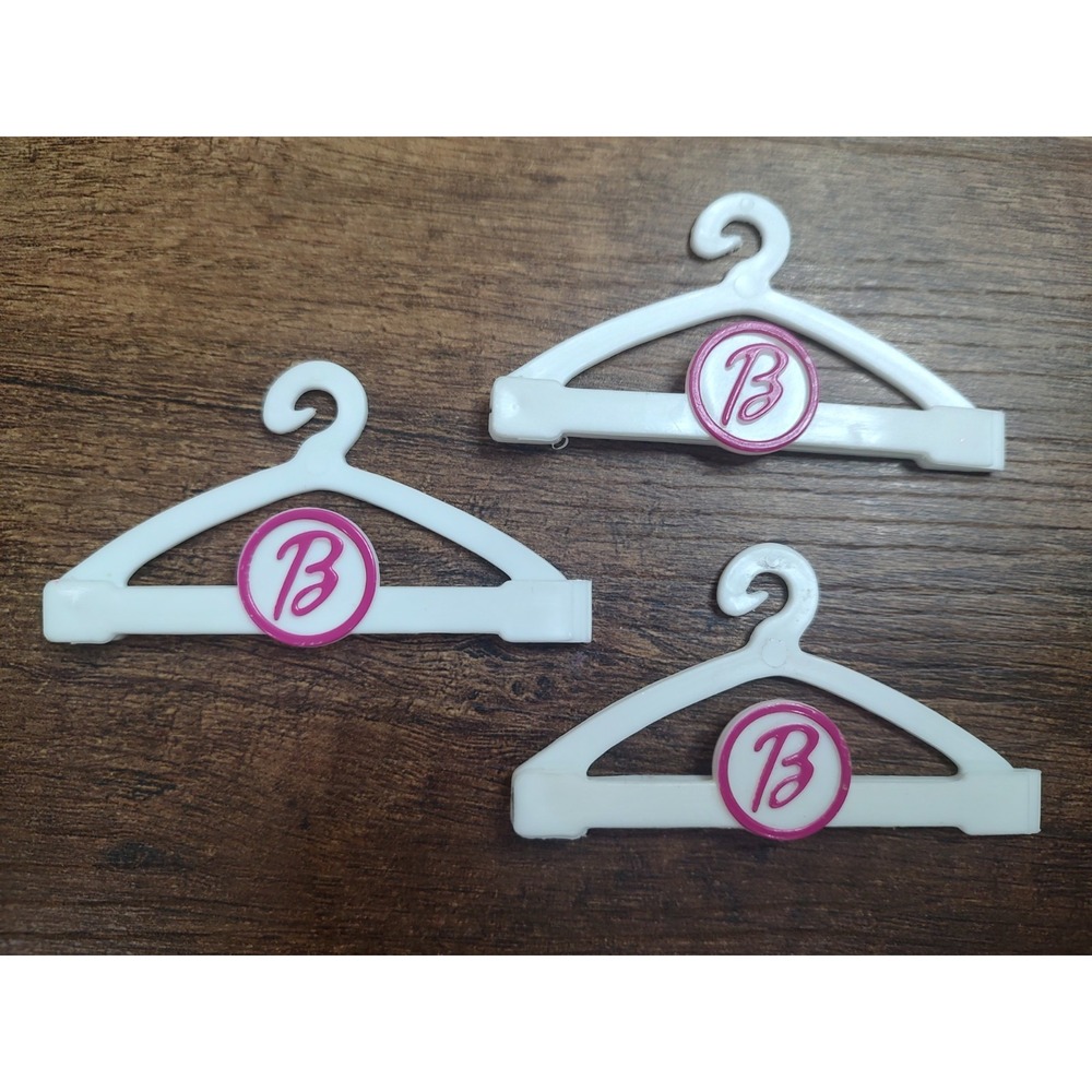 Mattel Barbie Doll Clothes Hangers Snap 'N Store Fashion Hangers Lot of 3